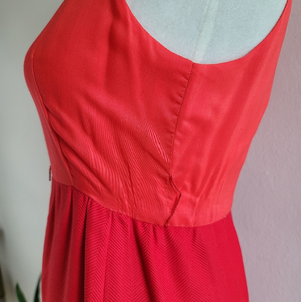 VTG 60s Mod Tangerine Disco Ball Dress - Picture 12 of 16